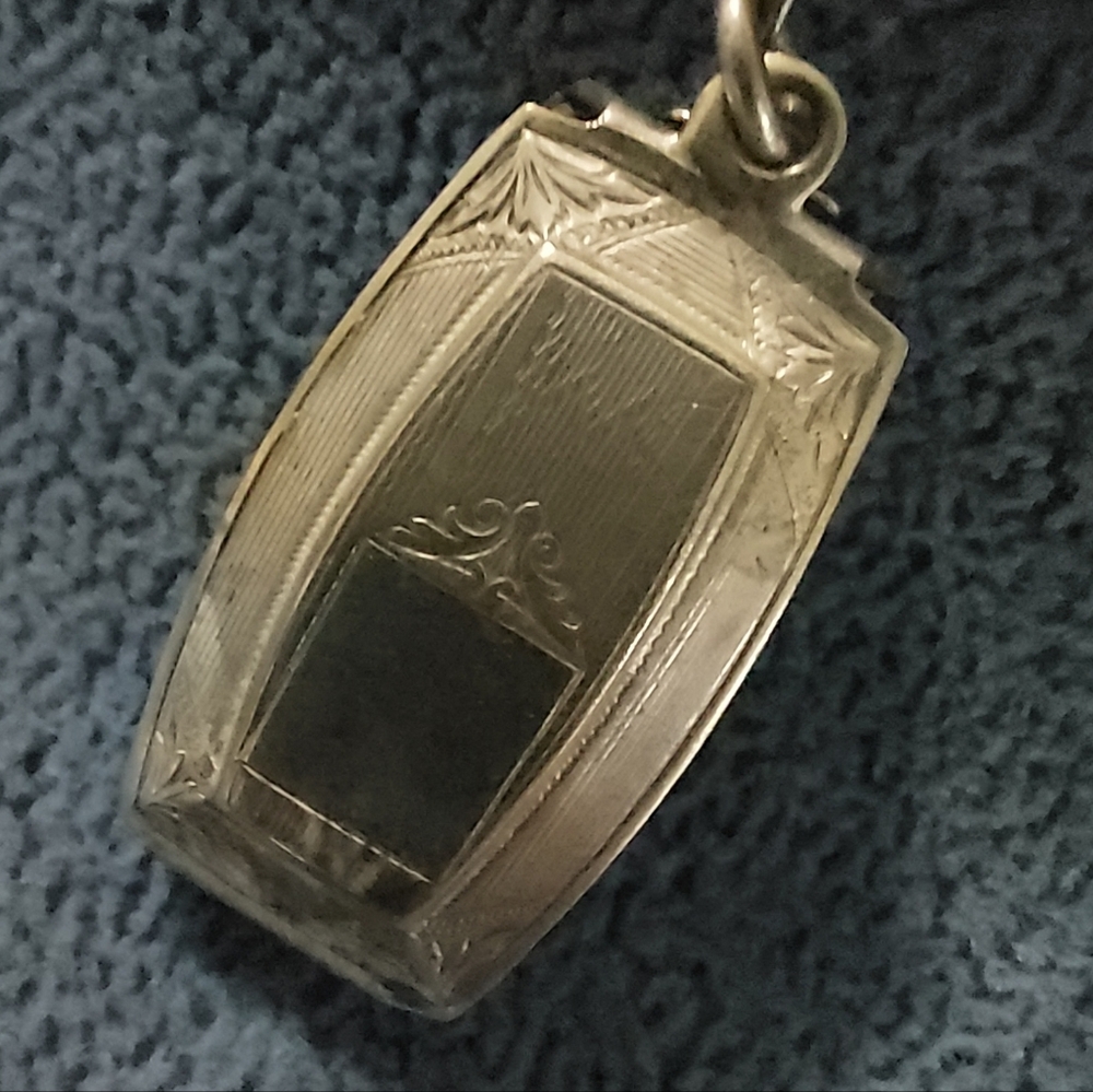 Art Deco Hankok Beltogram Watch Fob, Antique/VTG, Silver Front, Estate Jewelry